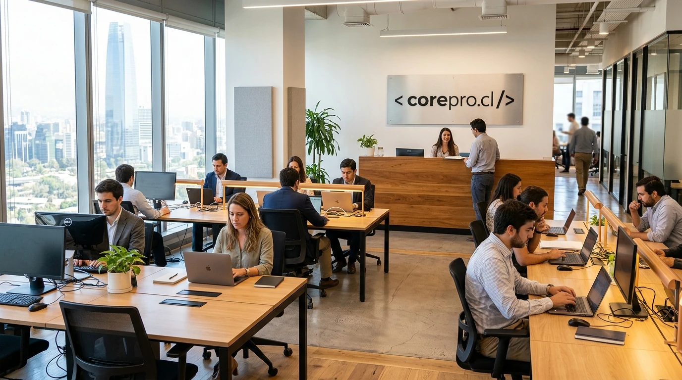 oficina con gente en corepro